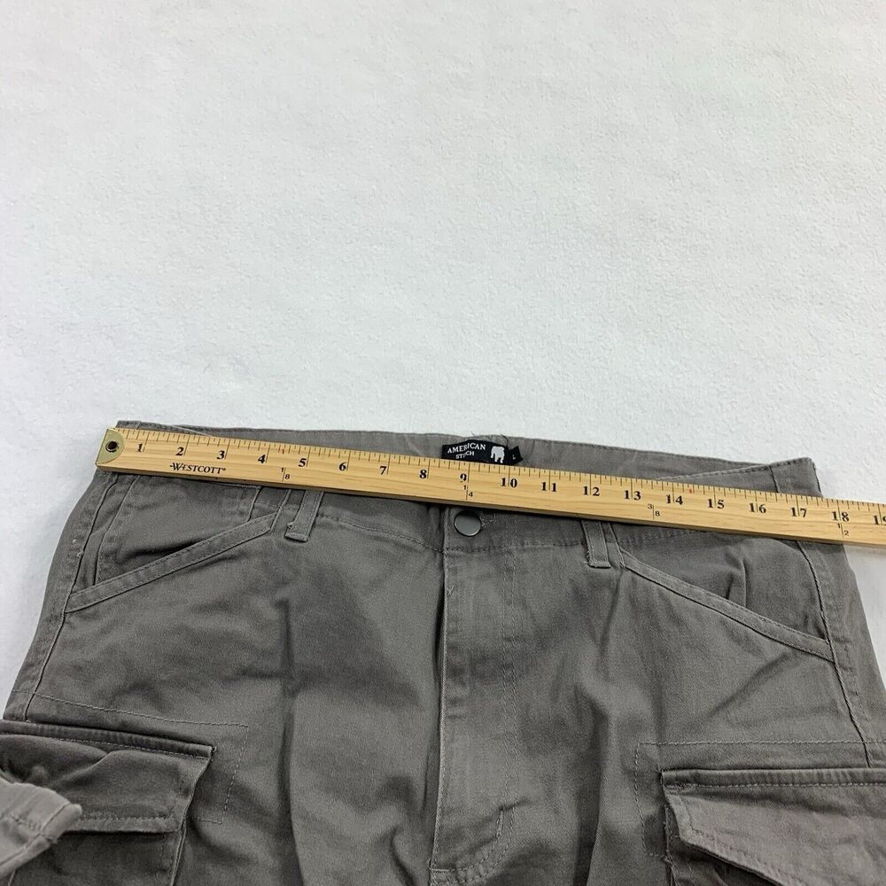 American Stitch Skinny Straight Leg Cargo Pants Large Mens Dark Gray Casual L - Picture 5 of 7